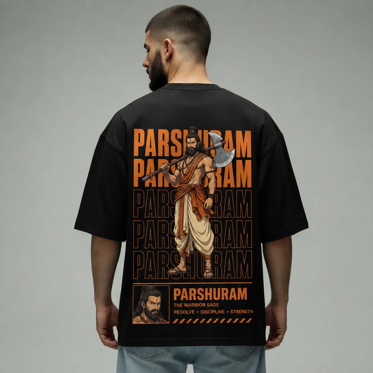 Core black Parshuram Warrior Tee
